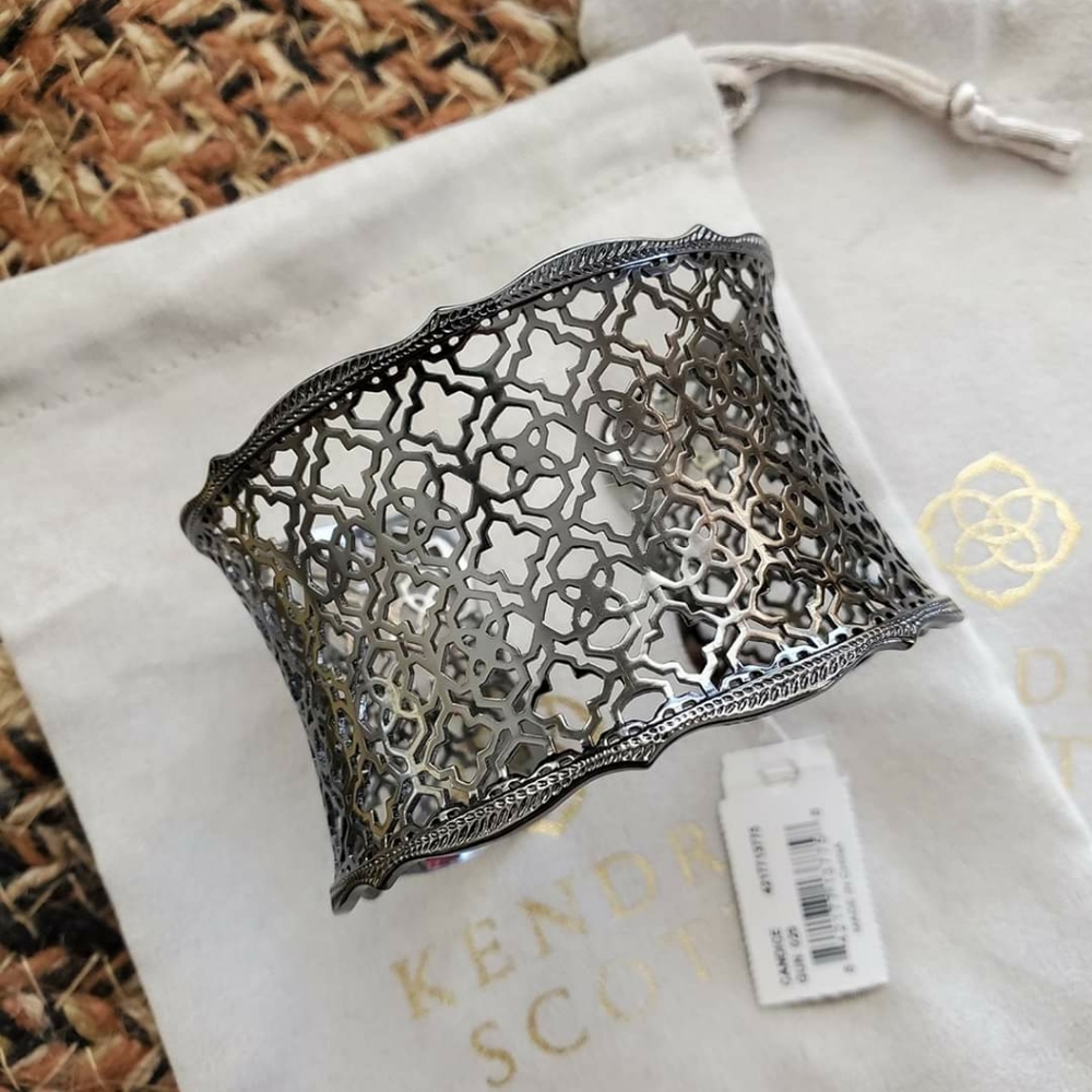 Kendra Scott ALL Gunmetal Candice Cuff Bracelet